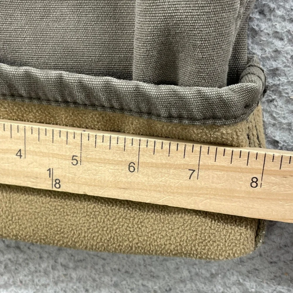 Weatherproof‎ Vintage Canvas Pants Mens 34x28 Olive Green Excellent Fleece Lined